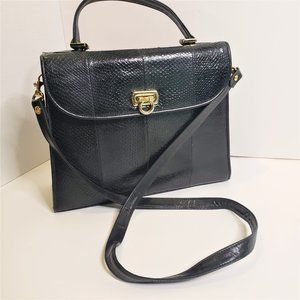 90s/00s Unusual Retro Design Salmon Fish Leather Handbag